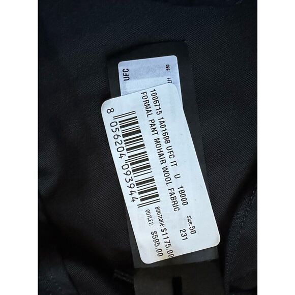 Versace Men's Formal Mohair/Wool Black Pants 34 US (50 Eu) IT 1006715 NWT $1175 - Picture 10 of 14